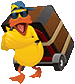 Image of Spa Max Duck Character Carrying a Hot Tub
